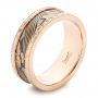 Mokume Men's Wedding Band - Three-Quarter View -  102546 - Thumbnail