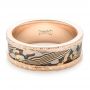 Mokume Men's Wedding Band - Flat View -  102546 - Thumbnail