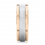 Rose Tungsten Two-tone Wedding Band - Side View -  102701 - Thumbnail