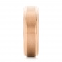Rose Tungsten Carbide Step Edge Comfort Fit Band With Satin Center And Bright Polish Edges - Side View -  102716 - Thumbnail