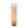 18k Rose Gold 18k Rose Gold Sandblasted Men's Wedding Band - Side View -  103020 - Thumbnail