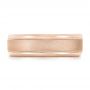 18k Rose Gold 18k Rose Gold Sandblasted Men's Wedding Band - Top View -  103020 - Thumbnail