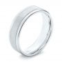 18k White Gold 18k White Gold Sandblasted Men's Wedding Band - Three-Quarter View -  103020 - Thumbnail