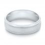  Platinum Platinum Sandblasted Men's Wedding Band - Flat View -  103020 - Thumbnail