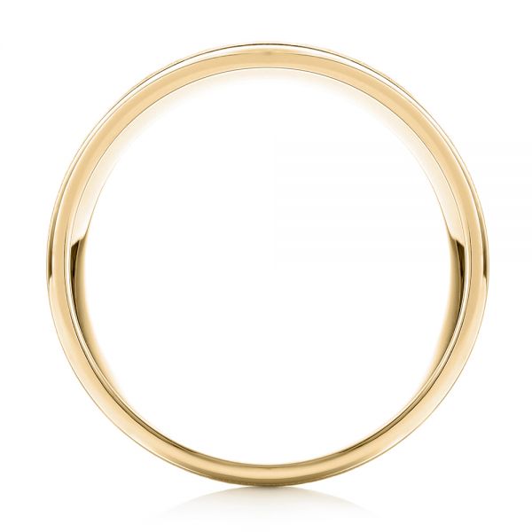 18k Yellow Gold 18k Yellow Gold Sandblasted Men's Wedding Band - Front View -  103020