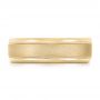 18k Yellow Gold 18k Yellow Gold Sandblasted Men's Wedding Band - Top View -  103020 - Thumbnail