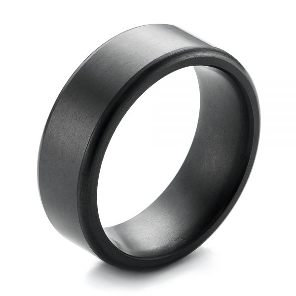 Solid Diamond Men's Wedding Band - Image