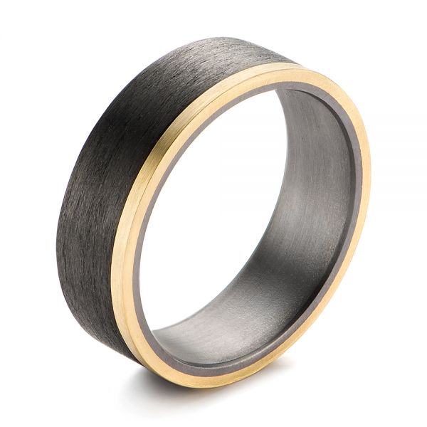 Gold Black Center Tungsten Ring — Salvatore & Co.