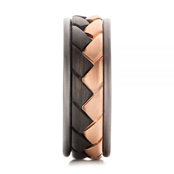 Tantalum, Rose Gold and Carbon Fiber Ring - Image