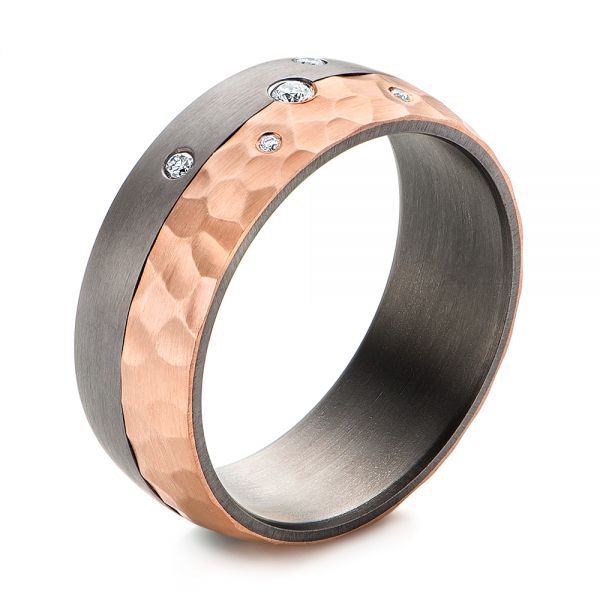 Tantalum and Rose Gold Diamond Ring - Image