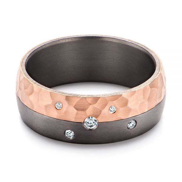 Tantalum Diamond Ring - Flat View - 106941