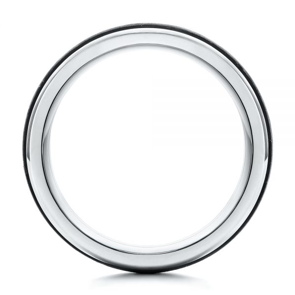 Carbon Fiber Men's Wedding Ring - Front View -  105887