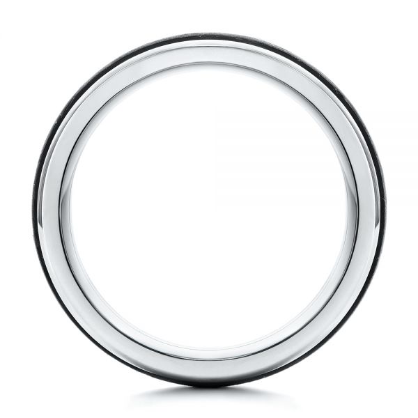 Carbon Fiber Men's Wedding Ring - Front View - 105887