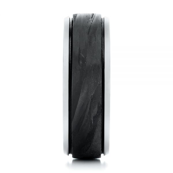 Carbon Fiber Men's Wedding Ring - Side View - 105887