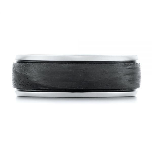 Carbon Fiber Men's Wedding Ring - Top View - 105887