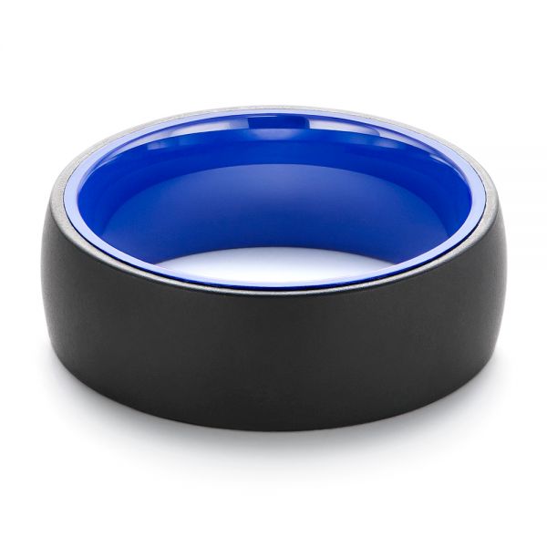 Tungsten Blue Ceramic Band - Flat View -  105304