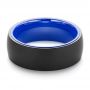 Tungsten Blue Ceramic Band - Flat View -  105304 - Thumbnail