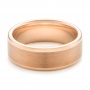 Rose Tungsten Satin Finish Men's Wedding Band - Flat View -  102681 - Thumbnail