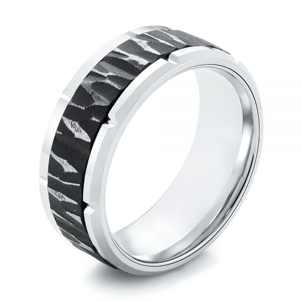 Tungsten Men's Wedding Band - Three-Quarter View -  103868