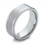 Tungsten Men's Wedding Band - Three-Quarter View -  103872 - Thumbnail