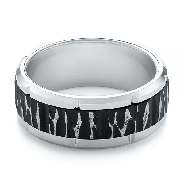 Tungsten Men's Wedding Band - Flat View -  103868