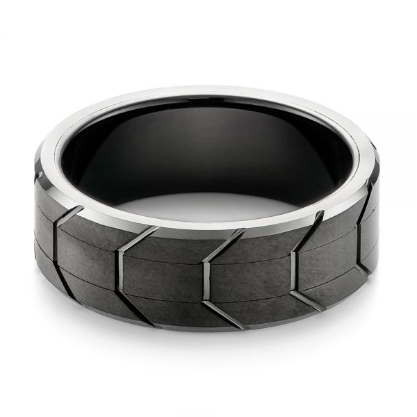 Tungsten Men's Wedding Band - front perspective