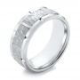 Tungsten Men's Wedding Ring - Three-Quarter View -  103869 - Thumbnail