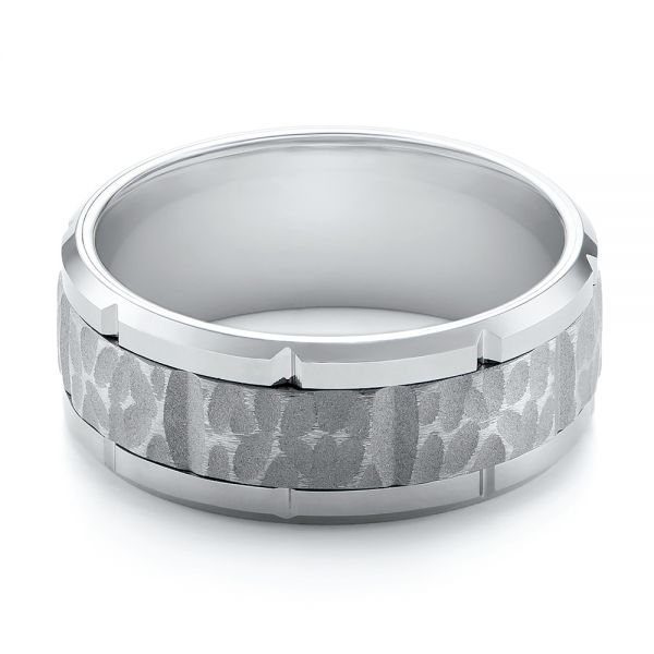 Tungsten Men's Wedding Ring - Flat View -  103869