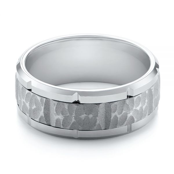 Tungsten Men's Wedding Ring - Flat View - 103869