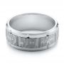 Tungsten Men's Wedding Ring - Flat View -  103869 - Thumbnail