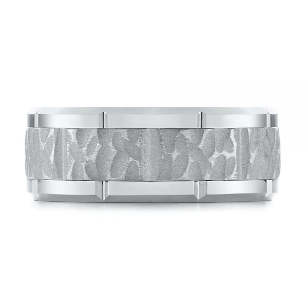 Tungsten Men's Wedding Ring - Top View - 103869