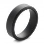 Tungsten Raw Black Beveled Edge Band - Three-Quarter View -  105303 - Thumbnail