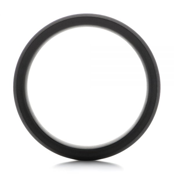 Tungsten Raw Black Beveled Edge Band - Front View -  105303