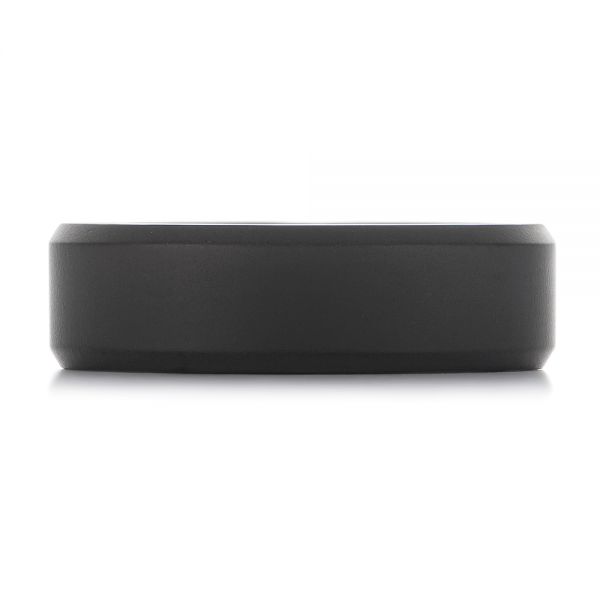 Tungsten Raw Black Beveled Edge Band - Top View -  105303