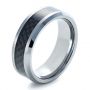 Tungsten Ring With Carbon Fiber Finish - Three-Quarter View -  1350 - Thumbnail