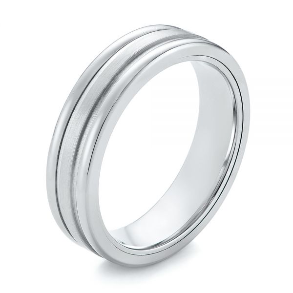 Tungsten Men's Wedding Band - Three-Quarter View -  103921