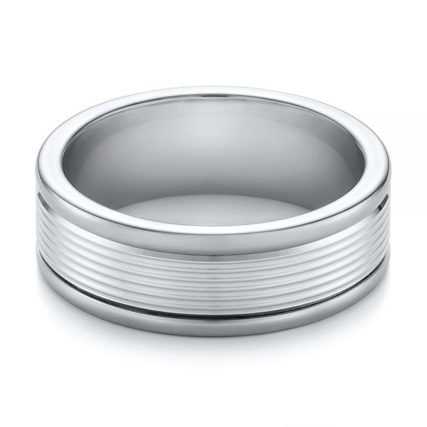 Tungsten Men's Wedding Band - Flat View -  103917