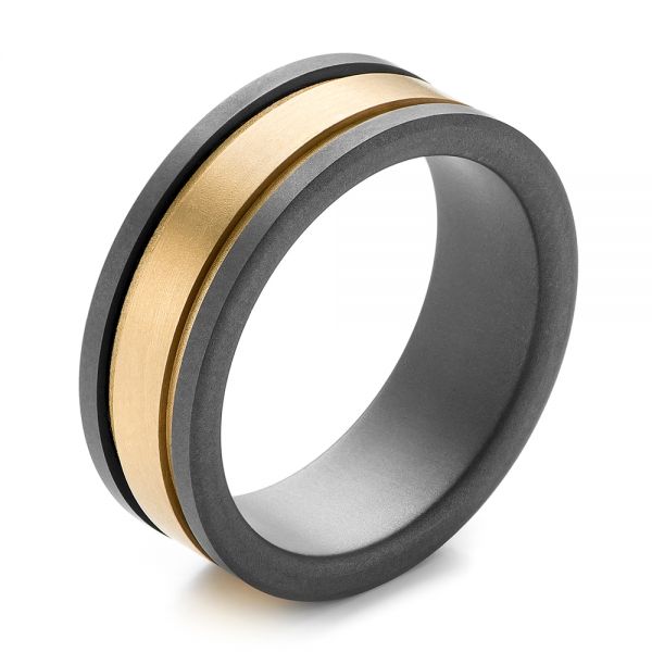 Tungsten Men's Wedding Band - Three-Quarter View -  103867