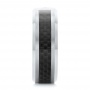 Tungsten And Black Carbon Fiber Diamond Men's Band - Side View -  102684 - Thumbnail
