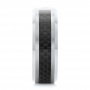 Tungsten And Black Carbon Fiber Diamond Men's Band - Side View -  102684 - Thumbnail