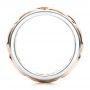 14k Rose Gold And 18K Gold 14k Rose Gold And 18K Gold Two-tone Braided Men's Band - Front View -  101635 - Thumbnail