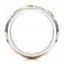 18k Rose Gold And Platinum 18k Rose Gold And Platinum Two-tone Braided Men's Band - Front View -  101635 - Thumbnail