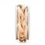 18k Rose Gold And Platinum 18k Rose Gold And Platinum Two-tone Braided Men's Band - Side View -  101635 - Thumbnail