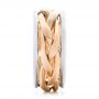 14k Rose Gold And 18K Gold 14k Rose Gold And 18K Gold Two-tone Braided Men's Band - Side View -  101635 - Thumbnail