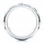 14k White Gold And Platinum 14k White Gold And Platinum Two-tone Braided Men's Band - Front View -  101635 - Thumbnail