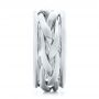  Platinum And Platinum Platinum And Platinum Two-tone Braided Men's Band - Side View -  101635 - Thumbnail
