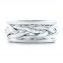  Platinum And Platinum Platinum And Platinum Two-tone Braided Men's Band - Top View -  101635 - Thumbnail