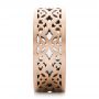  Platinum And 18k Rose Gold Platinum And 18k Rose Gold Two-tone Filigree Men's Wedding Band - Side View -  102568 - Thumbnail