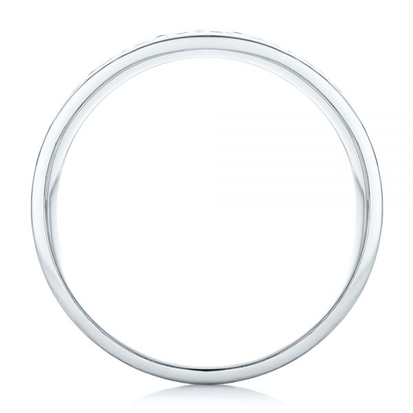 Platinum And 14k White Gold Platinum And 14k White Gold Two-tone Filigree Men's Wedding Band - Front View - 102568