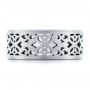  Platinum And 18k White Gold Platinum And 18k White Gold Two-tone Filigree Men's Wedding Band - Top View -  102568 - Thumbnail